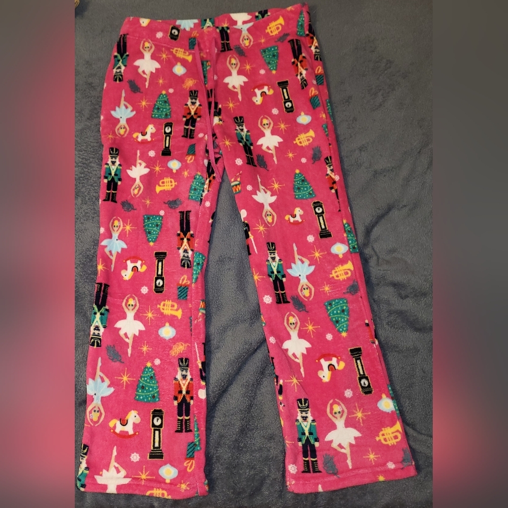 Women's Pink Nutcracker Pattern Pajama Pants